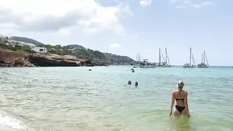 IBIZA Beach Spain Summer -  Beautifu Beach Cala Tarida Amazing IBIZA Walking 4k (reupload)