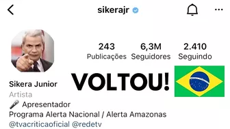 INSTAGRAM DO SIKÊRA JR VOLTOU! @Sikerajr