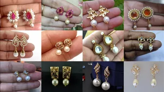 below 5 grams lo  20 above pearl gold earrings models.