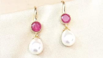 below 5 grams lo  20 above pearl gold earrings models.