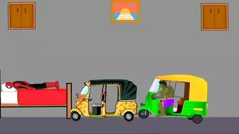 Motu Paltu vs Granny, Spiderman, Hulk, Deadpool Auto Rickshaw Funny Cartoon Animation | ispiderman