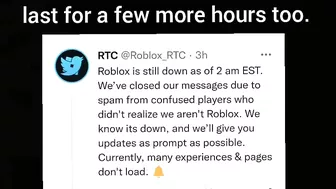 ROBLOX SHUT DOWN / EXPLAINATION (LARGEST ROBLOX OUTAGE 2022)