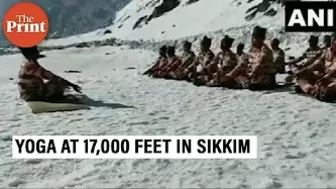 ITBP 'Himveers' perform Yoga at 17,000 feet