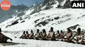 ITBP 'Himveers' perform Yoga at 17,000 feet