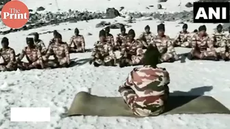 ITBP 'Himveers' perform Yoga at 17,000 feet