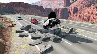 Cars vs Stones | Cars Crashes Driving Fails Compilation | BeamNG.Drive VTown