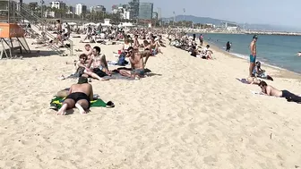 Barcelona beach walk ????????????beach Bogadell 2022