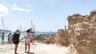 IBIZA Beach Spain Summer - Top IBIZA Beachside Cala Tarida Holiday in 2022 Walking 4K (reupload)