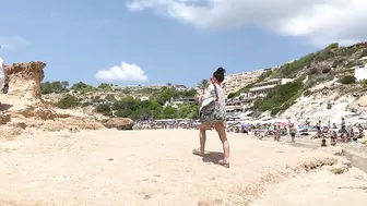 IBIZA Beach Spain Summer - Top IBIZA Beachside Cala Tarida Holiday in 2022 Walking 4K (reupload)