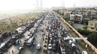 Karachi Sea View Beach | Drone View | Karachi Beautiful Beach | Karachi Traffic