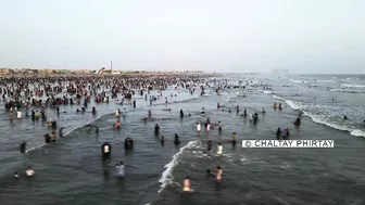 Karachi Sea View Beach | Drone View | Karachi Beautiful Beach | Karachi Traffic