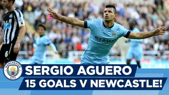 SERGIO AGUERO GOAL MONTAGE | 14 Games vs Newcastle. 15 Goals!