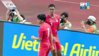 Singapore score late equaliser against Laos in the SEA Games Group B match