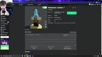 Roblox Just Released ANOTHER OFF-SALE LIMTED!! (Tentacles Jr)