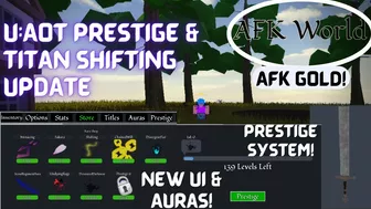 U:AOT UPDATE (PRESTIGE & TITAN SHIFTING) | Roblox