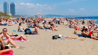 Barcelona beach walk 2022 / beach Sant Miquel ????????????️Spain best beaches