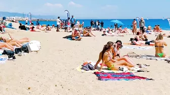 Barcelona beach walk 2022 / beach Sant Miquel ????????????️Spain best beaches