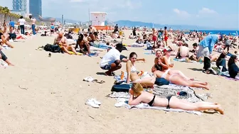 Barcelona beach walk 2022 / beach Sant Miquel ????????????️Spain best beaches