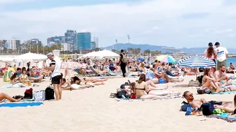 Barcelona beach walk 2022/ beach Bogadell????????????️Spain best beaches