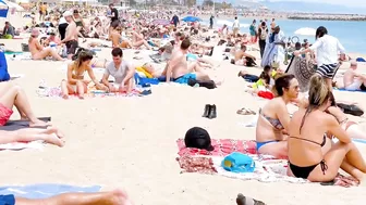 Barcelona beach walk 2022/ beach Bogadell????????????️Spain best beaches