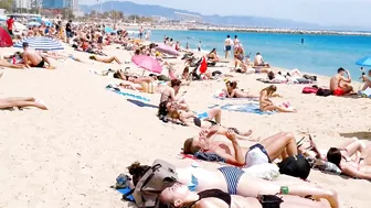 Barcelona beach walk 2022/ beach Bogadell????????????️Spain best beaches