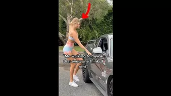 OnlyFans Woman FLEXES On Her New Car, INSTANTLY REGRETS IT #shorts #redpill