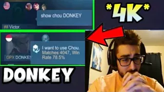 MobaZane Got Shocked On DONKEY 4K Chou Games ????