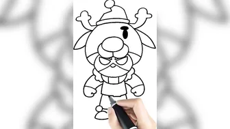 How To Draw Reindeer Nita | Reindeer Nita Drawing and Coloring | Brawl Stars