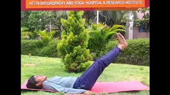 Utthan Padasana[Stretching Leg Pose]-Atthi Naturopathy & Yoga Medical College,Kakathoopu,Gudiyattam.