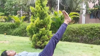 Utthan Padasana[Stretching Leg Pose]-Atthi Naturopathy & Yoga Medical College,Kakathoopu,Gudiyattam.