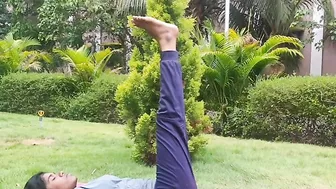 Utthan Padasana[Stretching Leg Pose]-Atthi Naturopathy & Yoga Medical College,Kakathoopu,Gudiyattam.