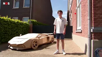 Olivier bouwt zijn eigen Lamborghini (van karton)