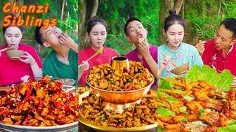 Amazing! Spicy Bullfrog Eating Challenge! Village Funny Mukbang 2022 | Chinese Food ASMR Eating Show