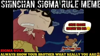 Shinchan sigma rule meme | Shinchan sigma rule memes compilation