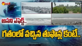 Asani Cyclone: Asani Cyclone Present Situation | Rushikonda Beach Vizag | Sakshi TV