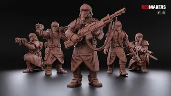 Death Squad of the Imperial force. Updated video. Models for 3D printing.