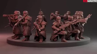 Death Squad of the Imperial force. Updated video. Models for 3D printing.