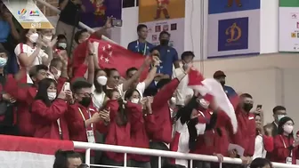 Iqbal's emotional celebration after winning Singapore's 1st 2021 SEA Games GOLD medal | Pencak Silat