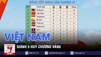 Bảng xếp hạng huy chương SEA GAMES 31 cập nhật mới nhất - VNEWS