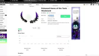 Roblox Old Item went Limited again (Poisoned Horns of the Toxic Wasteland)