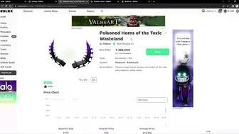 Roblox Old Item went Limited again (Poisoned Horns of the Toxic Wasteland)