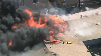 Fire erupts at Long Beach apartment building