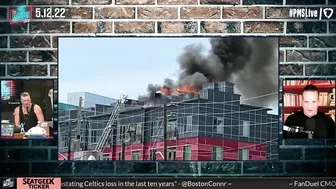 MASSIVE FIRE Next To Pat McAfee's Office Kicks Him Off Live Stream...