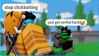 Every YUZI NERF Videos Be Like... (Roblox Bedwars)