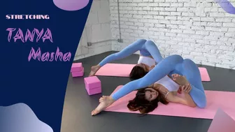 Tanya and Masha again together ???? Contortion and Gymnastics. Leg and back stretch