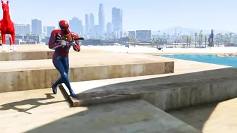 Spiderman and Spider Horse, Parkour Challenge on Spider Balls - Funny Animation