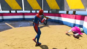 Spiderman and Spider Horse, Parkour Challenge on Spider Balls - Funny Animation