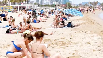 Barcelona beach walk/ beach Bogadell ????????????️Spain best beaches