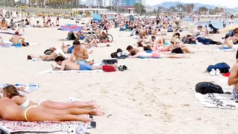 Barcelona beach walk/ beach Bogadell ????????????️Spain best beaches