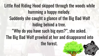 Funny Joke - Little Red Riding Hood spotted the Big Bad Wolf hiding behind a tree in the woods... ????